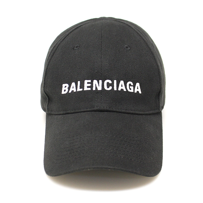 Balenciaga(발렌시아가) 529192 블랙 코튼 로고 베이스볼 캡 모자