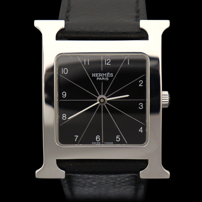 Hermes(에르메스) HH1.510 스틸 쿼츠 은장 H아워 라지 남여공용 시계