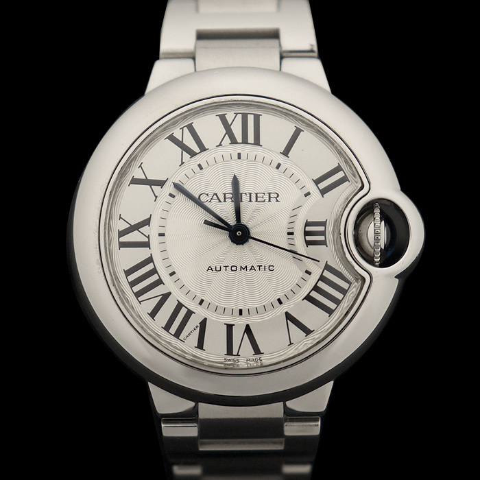Cartier(까르띠에) WSBB0044 33MM 스틸 오토매틱 발롱 블루 드 까르띠에 신형 여성 시계