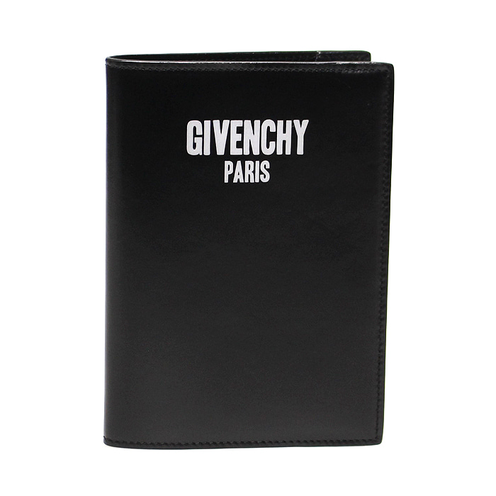 Givenchy(지방시) BK06048562 블랙 카프스킨 레터링 로고 패스포트 커버 여권지갑