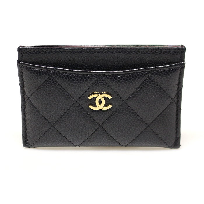 Chanel(샤넬) AP0213 블랙 캐비어 금장 CC로고 클래식 카드 홀더 카드지갑 (30번대)