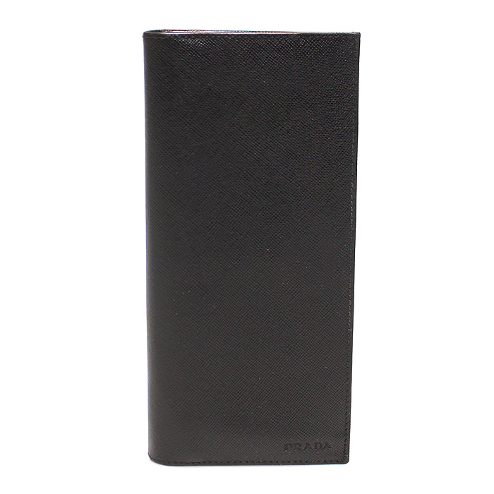 Prada(프라다) 2M0836 블랙 사피아노 레더 레터링 로고 장지갑