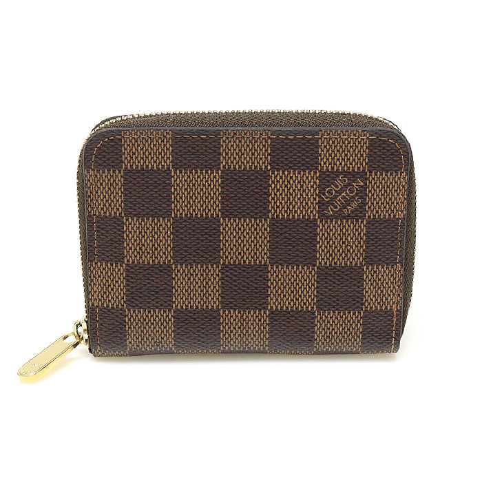 Louis Vuitton(루이비통) N63070 다미에 에벤 캔버스 지피 코인 퍼스 반지갑