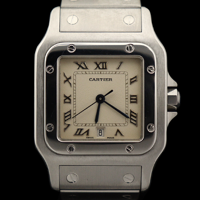 Cartier(까르띠에) W20025D6 스틸 쿼츠 산토스 갈베 LM 라지 남여공용 시계