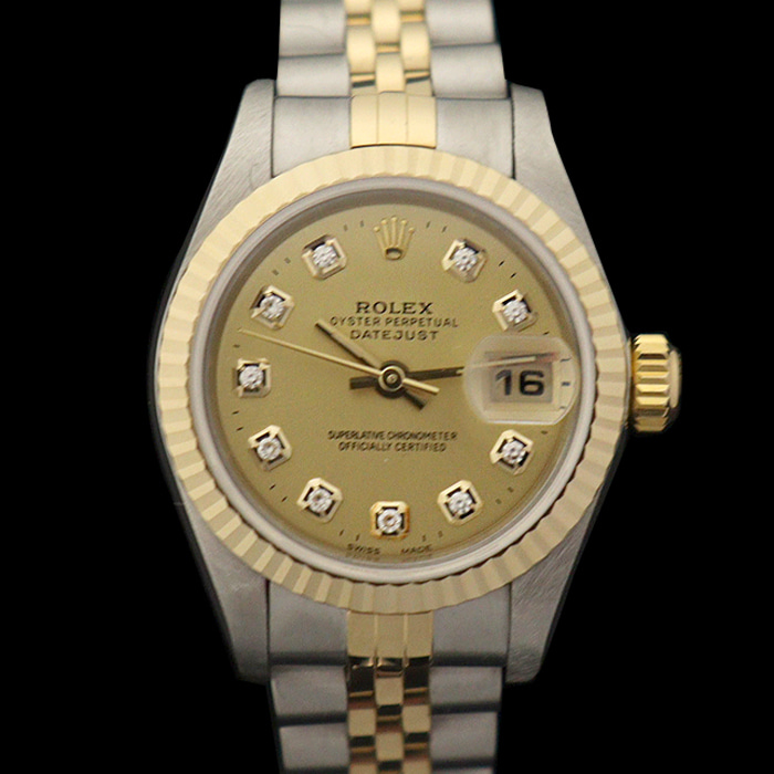 Rolex(로렉스) 79173 26MM 18K 옐로우 골드 스틸 콤비 10P 다이아 데이저스트 여성 시계