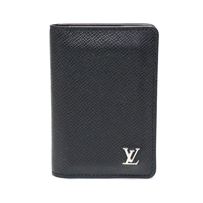 Louis Vuitton(루이비통) M30283 블랙 타이가 레더 은장 LV 포켓 오거나이저 카드지갑