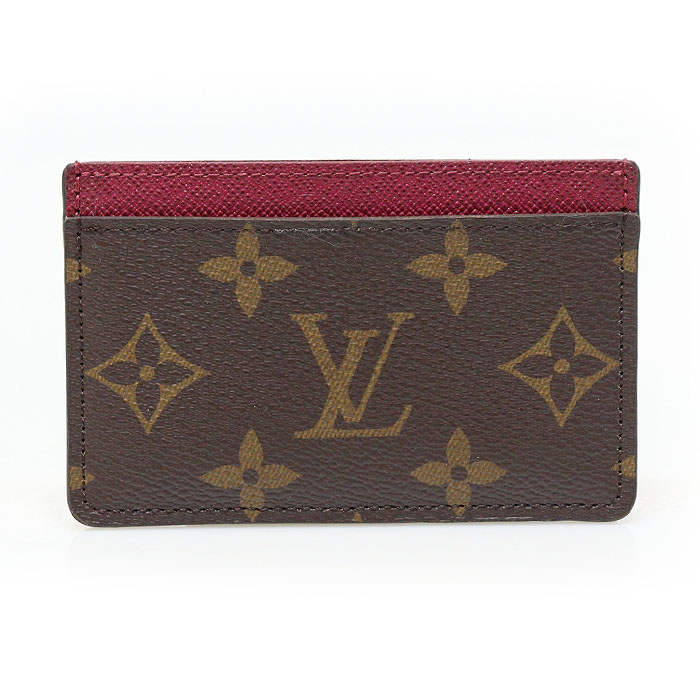 Louis Vuitton(루이비통) M60703 모노그램 캔버스 푸시아 포트 카트 심플 카드지갑
