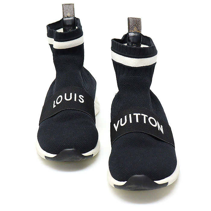Louis Vuitton(루이비통) 1A4WPF 블랙 니트 밴딩 애프터게임 삭스 스니커 부츠 여성 스니커즈 37