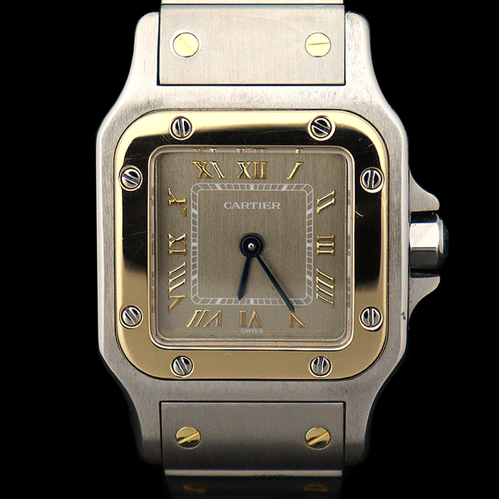 Cartier(까르띠에) W20031C4 24MM 18K 옐로우 골드 스틸 콤비 산토스 갈베 SM 여성 시계