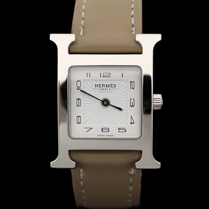 Hermes(에르메스) HH1.210 25MM 스틸 쿼츠 싱글 스트랩 H아워 PM 여성 시계
