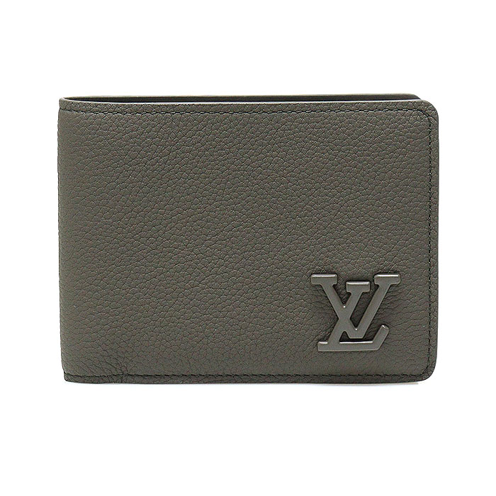 Louis Vuitton(루이비통) M81734 카키 LV 에어로그램 레더 멀티플 반지갑
