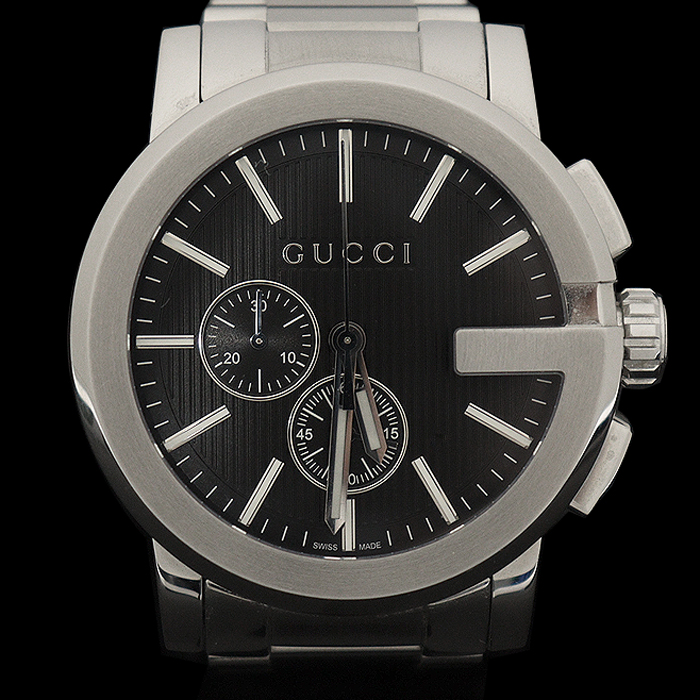 Gucci(구찌) 393106 YA101204 101.2 44MM 스틸 쿼츠 G-크로노 남성 시계